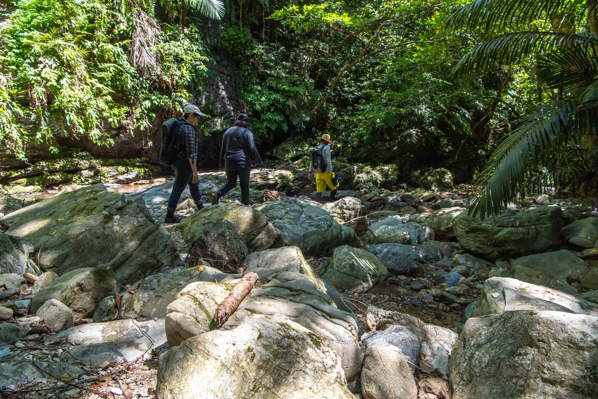 The 18th Force Support Squadron hosted a river trekking trip July 25, 2018, at the Genka River in Okinawa, Japan. The 18th FSS hosts many adventures on a monthly basis to include canoeing, hiking and other outdoor activities.  (U.S. Air Force photo by Senior Airman Kristan Campbell