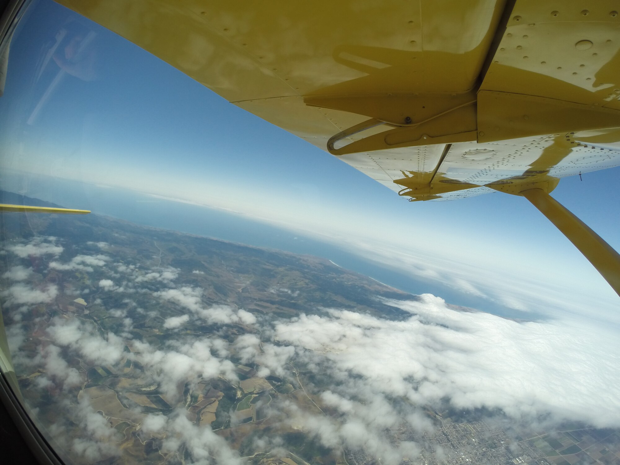 The plane is ready for the members of the Leap of Faith event to load up, July 21, 2018 at Skydive Santa Barbara, Lompoc, Calif. This plane was equipped and ready to reach the desired altitude to take the participants through the clouds awaiting their jump from the top. (Complimentary photo)