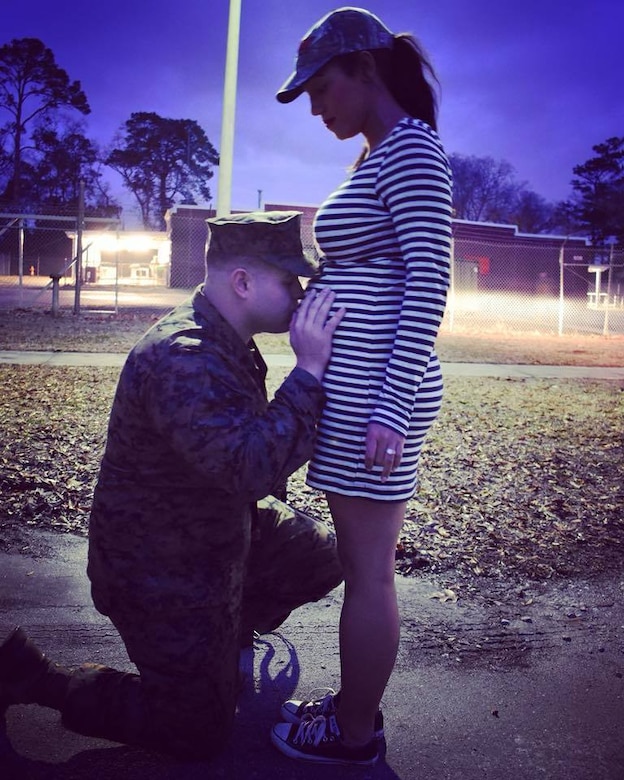 Chief Warrant Officer 2 Robert Holtz’s children Evelyn and Bobby pose with their new brother Alexander for a picture. Holtz will meet his son, who was born during the deployment, for the first time upon his return home. (Photo courtesy of CWO2 Robert Holtz)