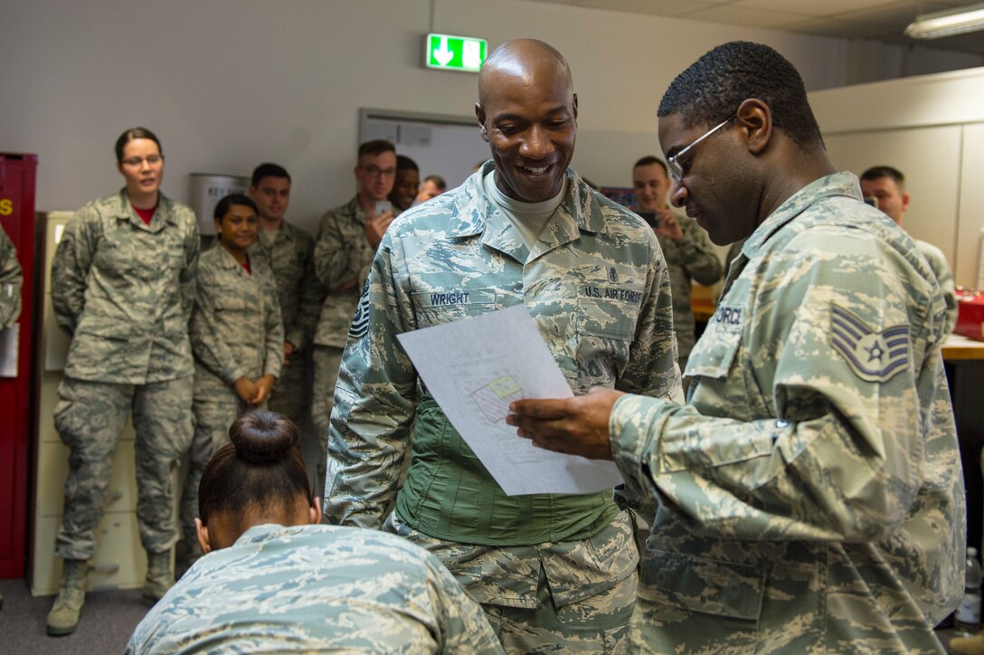 CMSAF Wright gives all call at Spangdahlem AB