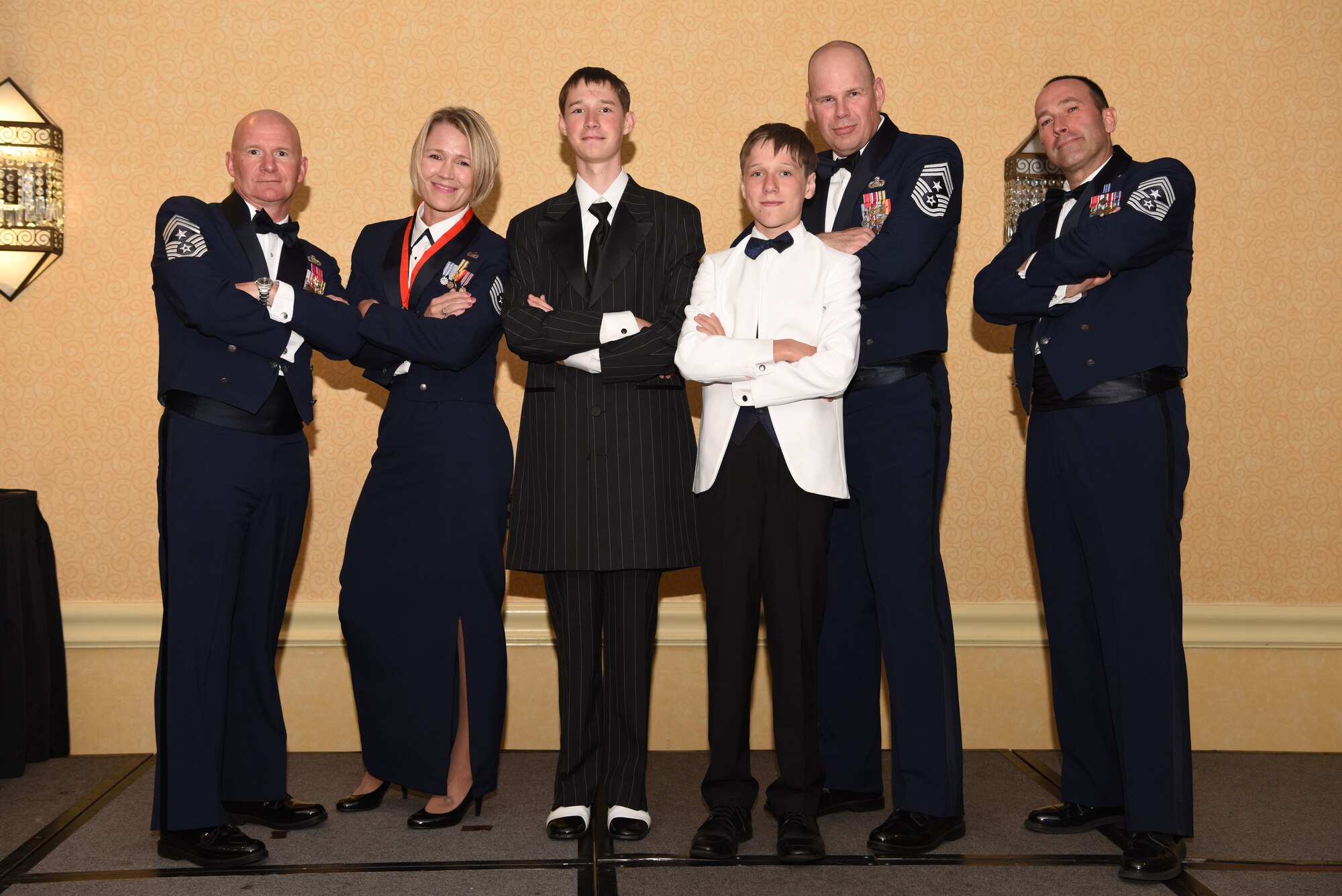 Attendees of the Senior NCO Induction Ceremony pose for a photo in Albuquerque, N.M., July 27.