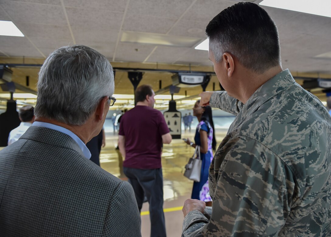 The 910th Airlift Wing cut the ribbon to its new Combat Arms Training and Maintenance firing range July 27 on Youngstown Air Reserve Station.The state-of-the-art firing range is designed to enhance the mission capability of the 910th Security Forces Squadron and presents the potential for training opportunities with YARS’s local community Law Enforcement partner agencies.