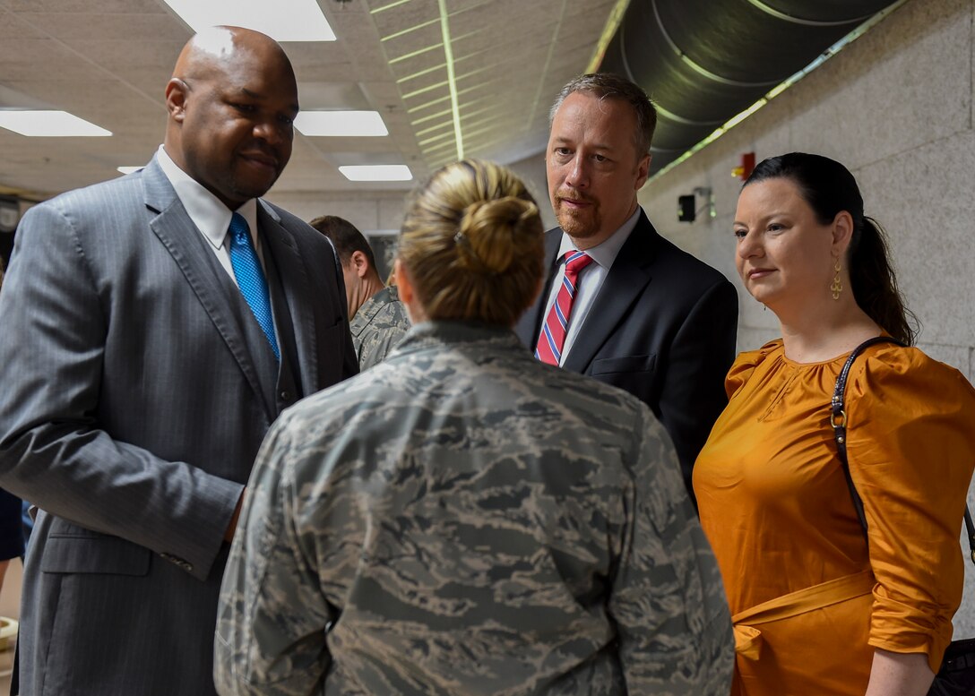 The 910th Airlift Wing cuts the ribbon to its new Combat Arms Training Management firing range July 27 on Youngstown Air Reserve Station.The state-of-the-art firing range is designed to enhance the mission capability of the 910th Security Forces Squadron and presents the potential for training opportunities with YARS’s local community Law Enforcement partner agencies.