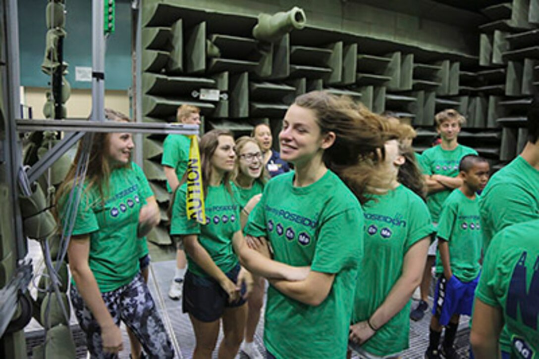 High school students in Starship Poseidon STEM camp visit NUWC Division Newport
