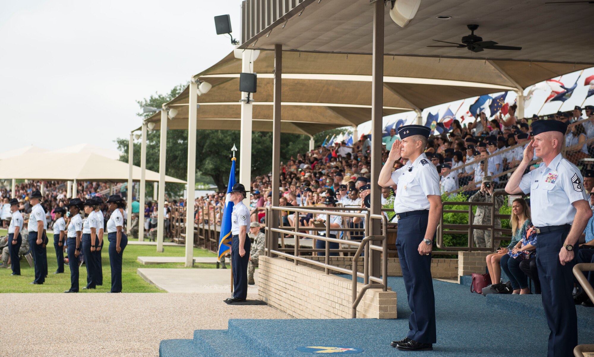 8th Air Force Commander speaks to BMT graduates