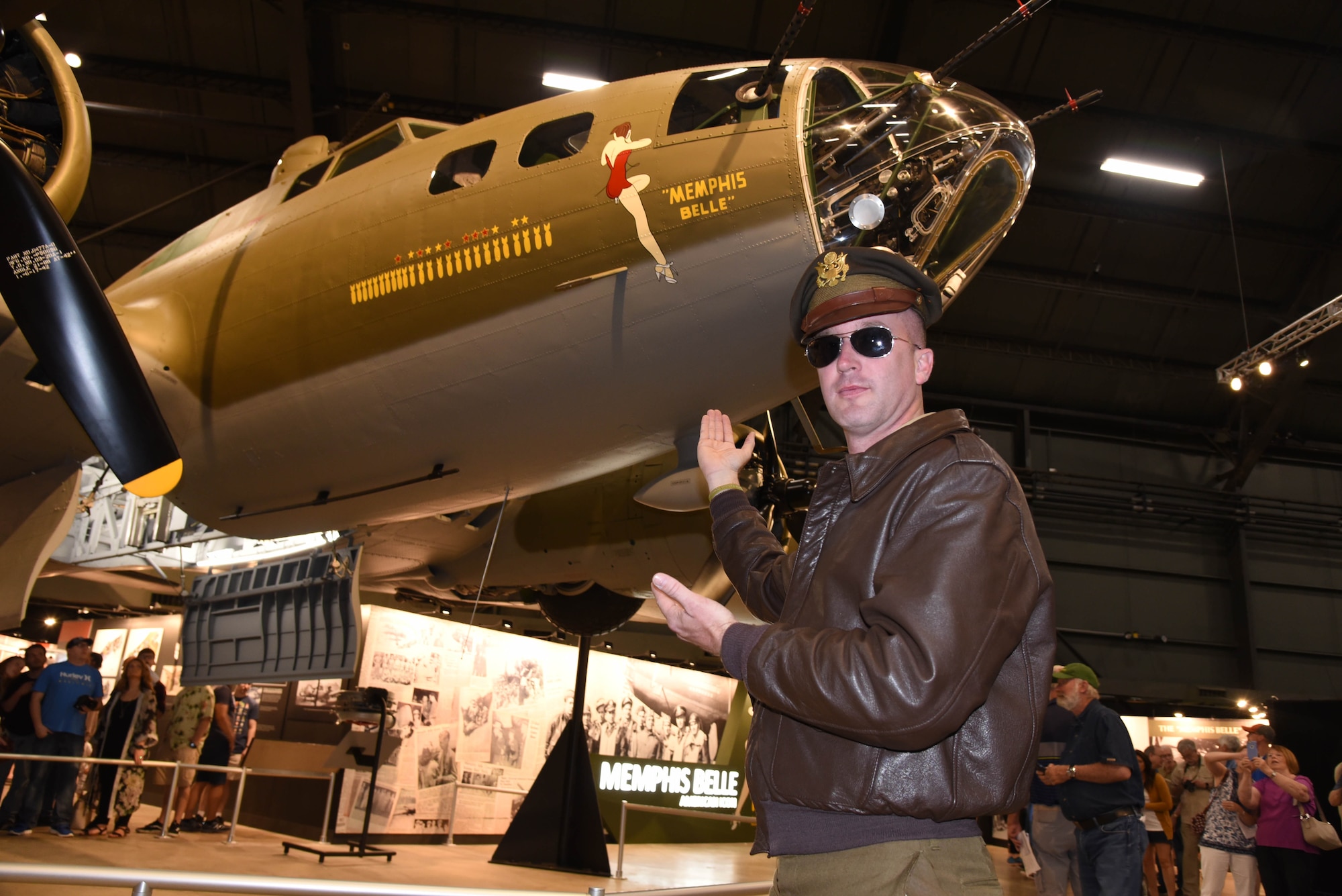 Over 160 military reenactors took part in the Memphis Belle exhibit opening events May 17-19, 2018. (U.S. Air Force photo by Ken LaRock)