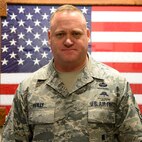 Chief Master Sgt. Bradley Reilly, 14th Operations Group superintendent, Jan. 1, 2018, on Columbus Air Force Base, Mississippi.