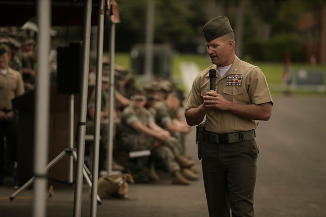 Change of Command Ceremony - Combat Logistics Battalion 15