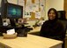 Chief Master Sgt. Gloria Weatherspoon, 379th Expeditionary Force Support Squadron superintendent, poses at her desk May 10, 2018 at Al Udeid Air Base, Qatar. After returning to her home station from this deployment, Weatherspoon will submit an official request to wear a hijab in uniform. (U.S. Air Force photo by Staff Sgt. Enjoli Saunders)