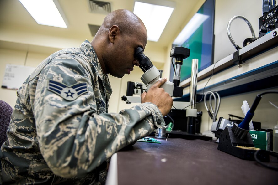 Rank and Name: Senior Airman Darren Hopkins

Duty Title: 354th Maintenance Squadron Air Force Repair Enhancement Program technician 

Hometown: Washington D.C.

Why is serving in the Air Force important to you?

Serving in the Air Force is important to me because it not only allows me to serve my country, but also offers me many opportunities for personal and professional growth.  

What moment or accomplishment as a member of the Icemen Team are you most proud of and why?

The accomplishment I am most proud of is earning the 2M MTR (Navy Miniature/Microminature Electronic Repair and Module Test and Repair) certification as a Senior Airman and becoming the only AFREP technician on Eielson. I am proud of this accomplishment because it enables me to see an entirely new field of the maintenance world that I might not have been able to see otherwise.

What is your favorite part of your job?

The part of my job that I enjoy most is learning the ins and outs of various aircraft parts and equipment, in order to make repairs to them.

Who inspires you and why?

My parents inspire me. Both my mother and father support me no matter what the circumstances are and that gives me the strength and inspiration to continually challenge myself. 

What's your favorite part about being in Alaska?

The thing I enjoy most about being in Alaska is taking in all of the fantastic views and all of the fishing opportunities.