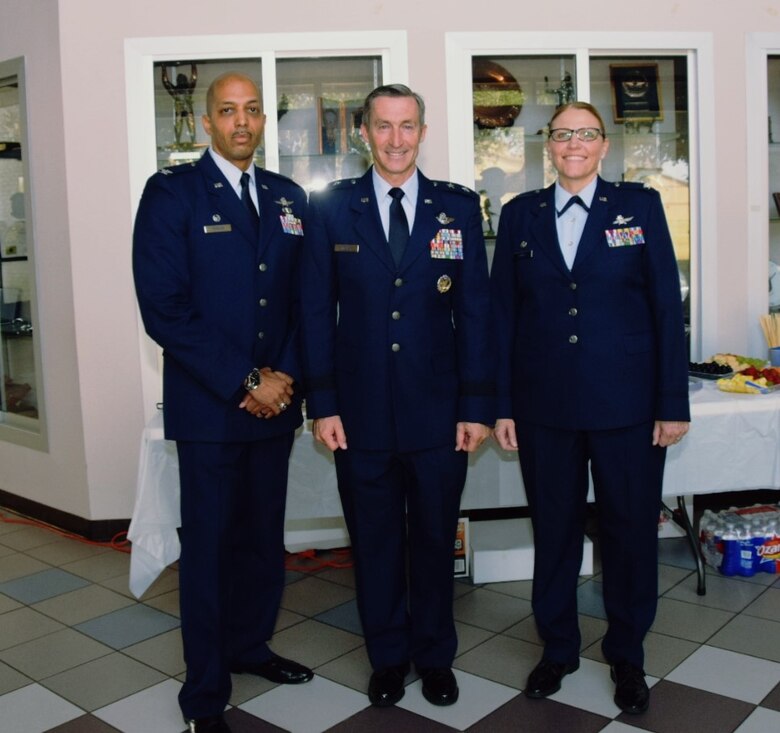 Reserve Citizen Airmen assigned to the 960th Cyberspace Operations Group witnessed a change of command during a ceremony at Joint Base San Antonio-Lackland, June 2.