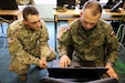Soldiers at computer