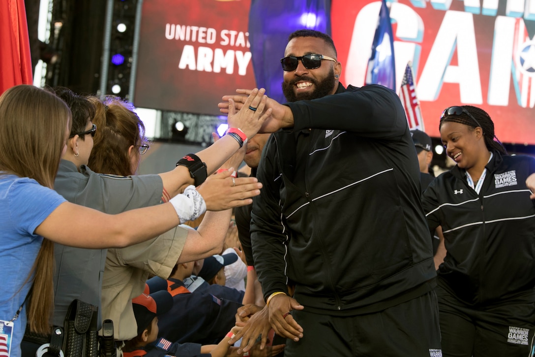 Team Army enters opening ceremonies for the 2018 Defense Department Warrior Games.