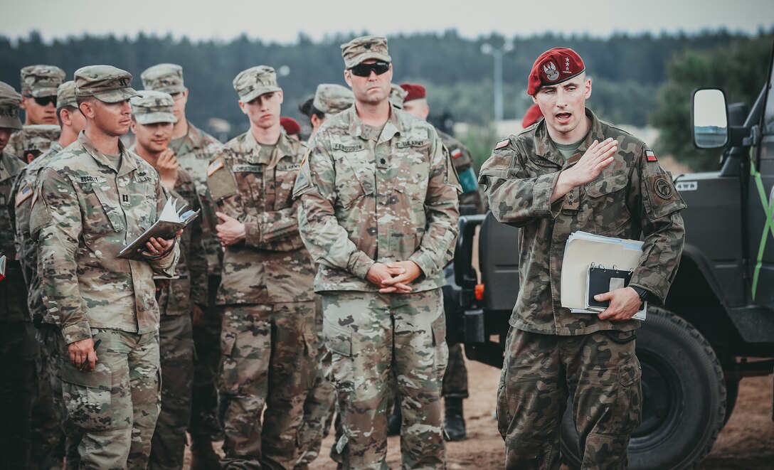 1st Lt. Piotr Wojnarowski from the 18th Airborne Battalion, 6th Airborne Brigade