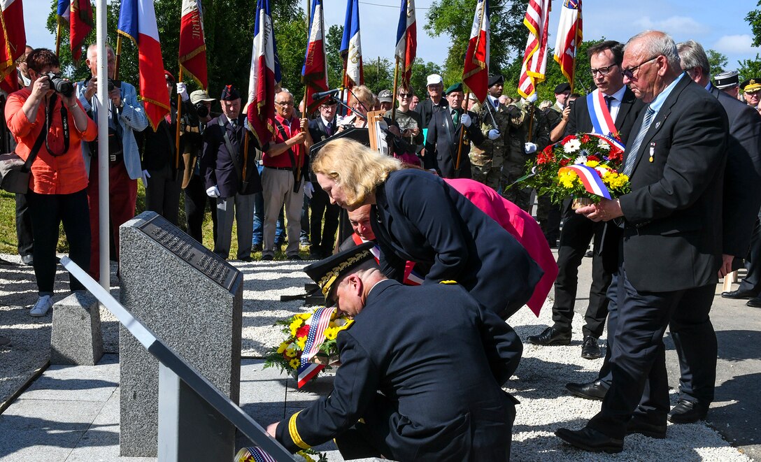 U.S. Army Europe Commanding General, Lt. Gen. Christopher Cavoli, Susan Eisenhower and

Tournières community leaders