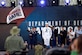 Lt. Gen. Gina M. Grosso, Deputy Chief of Staff for Manpower, Personnel and Services, waves the Department of Defense Warrior Games flag June 2, 2018, during the opening ceremony at the U.S. Air Force Academy's Falcon Stadium. First held in Colorado 
Springs in 2010, the Warrior Games were established as a way to expose service members who were wounded, ill or injured to adaptive sports. The Air Force is the host service for this year's Games. (U.S. Air Force photo by Tech Sgt. Anthony Nelson Jr.)