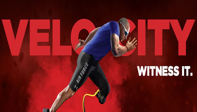 Master Sgt. Benjamin Seekell is featured on the marketing campaign for the Department of Defense Warrior Games at the U.S. Air Force Academy in Colorado Springs. (Department of Defense image provided by Warrior Games)