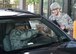 Maj. Gen. Craig L. La Fave, the commander of the 22nd Air Force, assists the 910th Security Forces Squadron with checking 910th Airlift Wing Reserve Citizen Airmen’s common access cards as they enter Youngstown Air Reserve Station’s front gate on June 3.