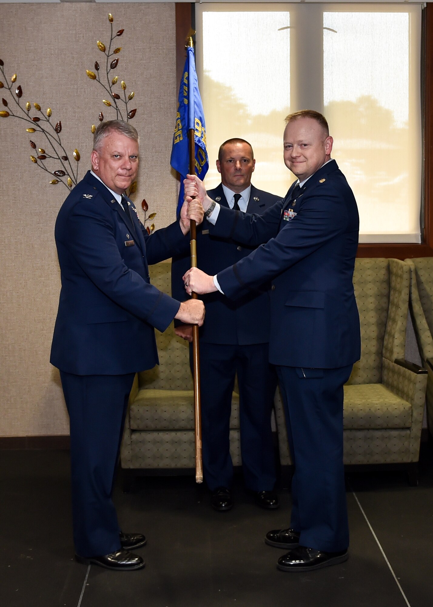 Maj. Russell R. Whitlock took command of the 910th Communications Squadron (CS) from Lt. Col. Kelly J. Quidley June 3, 2018, here.