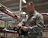 Senior Airman Tyler Marshall, 56th Logistics Readiness Squadron Individual Protection Equipment journeyman, assembles a gas mask June 4, 2018 at Luke Air Force Base, Ariz.