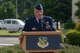 Col. Kenneth Moss, 374th Airlift Wing commander, gives a speech during a Memorial Day ceremony