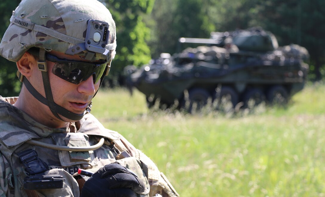 A Soldier from the Palehorse Troop, 4th Squadron, 2d Cavalry Regiment