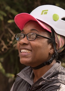 Army Maj. Adrien Humphreys, a member of the 611th Air Operations Center current operations team, watches fellow climbers during a rock-climbing trip at Pivot Point Trail near Anchorage, Alaska, May 31, 2018. Humphreys has participated in many of OAP’s guided events since being stationed at Joint Base Elmendorf-Richardson but has never climbed rock. The OAP offers many opportunities year-round for the JBER community to explore Alaska while also supporting the development of mission-ready military families and members.