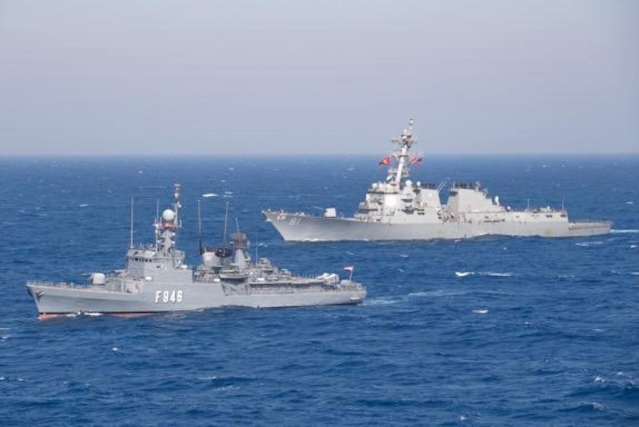 US Navy –  Guided-Missile Destroyer – Ship Maneuvering Drills