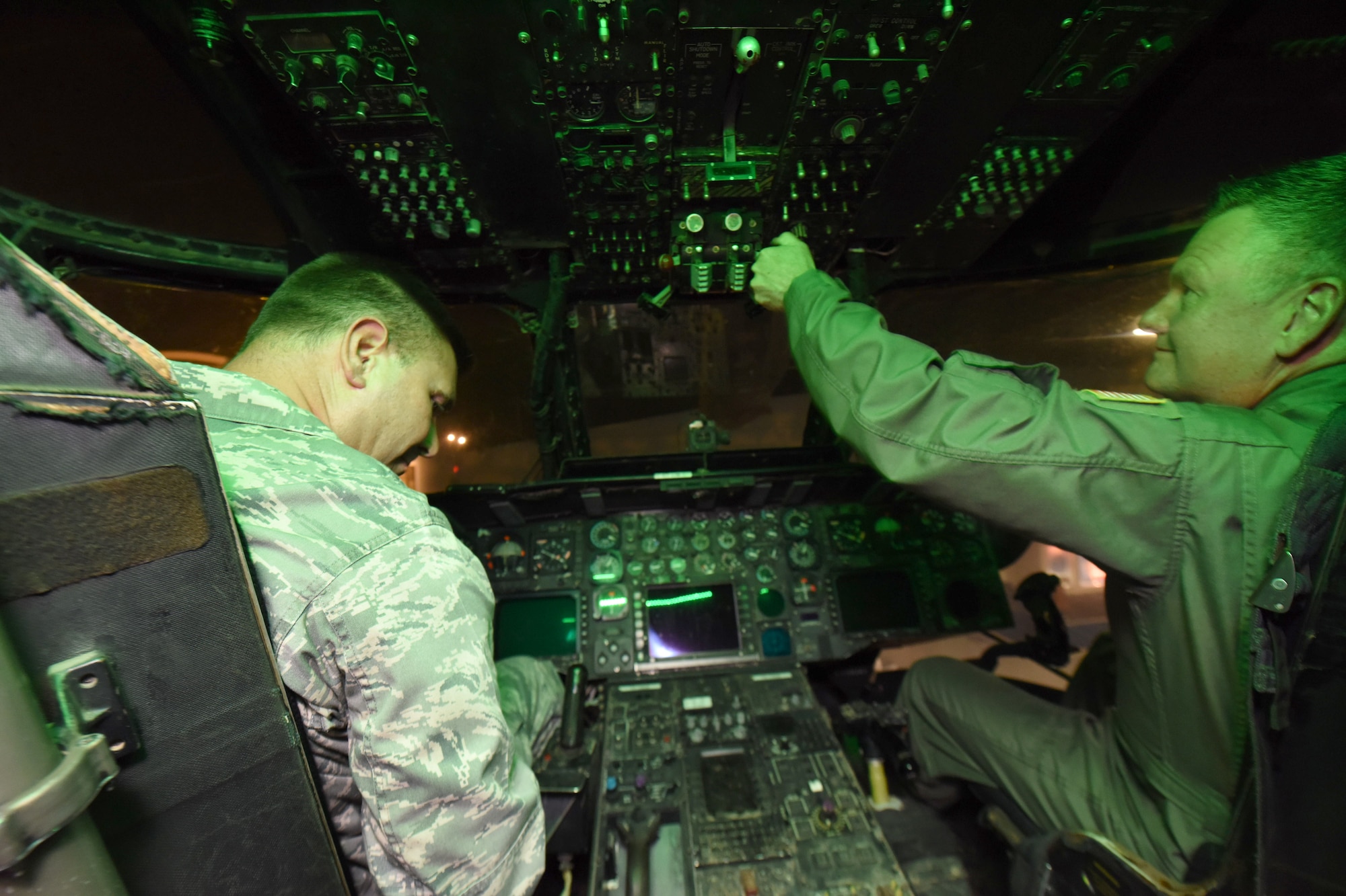 Lt. Gen. Brad Webb, Air Force Special Operations Command commander, sits in the cockpit of an MH-53 J/M “Pave Low IV” special operations helicopter at the Warner Robins Museum of Aviation May 29, 2018. Webb flew the tail number 70-1626 while commanding the 20th Special Operations Squadron at Hurlburt Field, Florida. (U.S. Air Force photo by Tommie Horton)