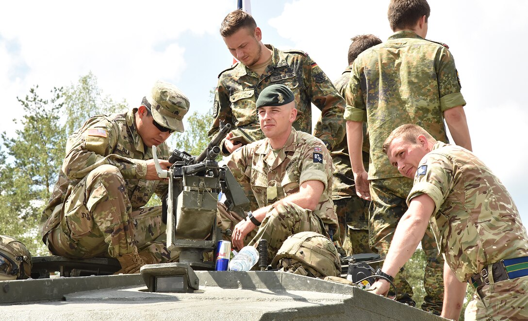 German, U.K., and U.S. tank platoons
