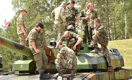 Austrian, French, German, and U.S. tank platoons
