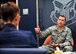 Master Sgt. Corey C. Repko, an equal opportunity program monitor for the 910th Airlift Wing, explains the future of EO at Youngstown Air Reserve Station to Jill La Fave, 22nd Air Force Key Spouse and wife of Maj. Gen. Craig La Fave, 22nd AF commander, June 2, here.