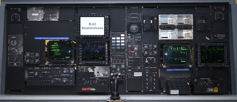 B-52H Stratofortress navigator and radar-navigators workstation inside the 76th Software Maintenance Group's test lab May 29, 2018, Tinker Air Force Base, Oklahoma.