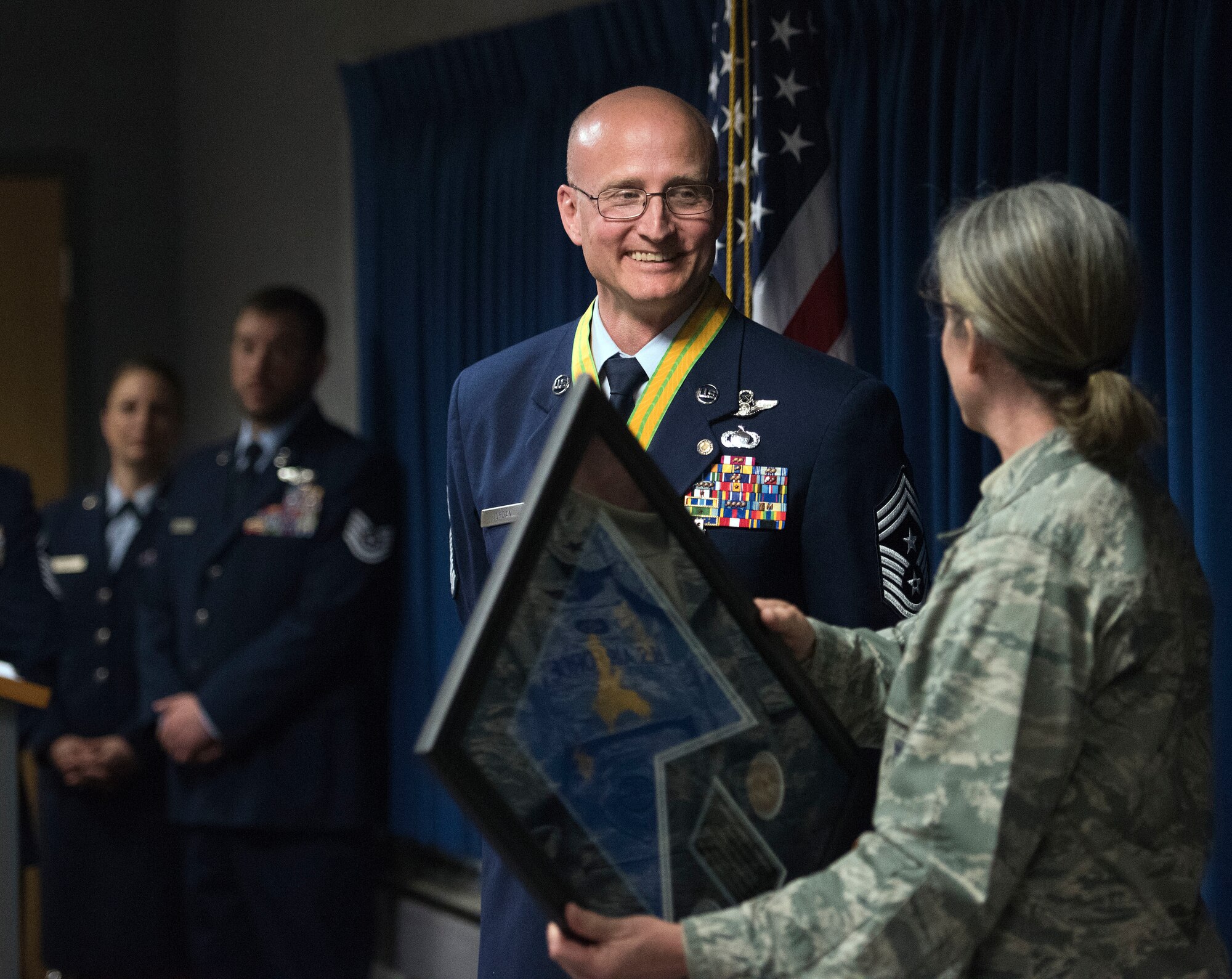 Chief Master Sgt. Lance Jordan retires.