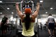 U.S. Air Force Airman 1st Class Haley Storicks, an administrative journeyman assigned to the 509th Contracting Squadron, works out at Whiteman Air Force Base, Missouri, June 1, 2018.