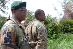 Forces from Grenada train with U.S. Marines.