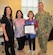 Sharon Monheit, second to right, an American Red Cross volunteer serving at the Naval Health Clinic Charleston Pharmacy, was awarded the Exceptional Volunteer Award for service to the Armed Forces from Karen Cook, second to left, program manager for the Service to the Armed Forces, American Red Cross Palmetto, South Carolina Region, and NHCC Commanding Officer, Capt. Dale Barrette, far right, June 5, 2018, at NHCC, located on Joint Base Charleston – Naval Weapons Station.