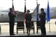 U.S. Air Force Brig. Gen. Thomas Kennett (left), Assistant Adjutant General for Air, North Carolina National Guard (NCANG), and Col. Michael Gerock (right), give a round of applause to Col. Bryony Terrell, Commander of the 145th Airlift Wing (AW), during a Change of Command Ceremony held at the NCANG Base, Charlotte Douglas International Airport, June 9, 2018. Terrell is the first female commander for the 145th AW and is a third generation Airmen. Terrell’s grandfather served in the Army Air Corps, and her father was a rescue pilot in Vietnam.