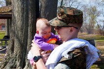 During the event there were activities for the whole family, food and an opportunity to create a human ribbon to recognize the Purple Ribbon Campaign, supporting Domestic Violence Awareness month. (Official USMC Photos by Sgt. Ryan M. Heintzelman)