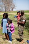 During the event there were activities for the whole family, food and an opportunity to create a human ribbon to recognize the Purple Ribbon Campaign, supporting Domestic Violence Awareness month. (Official USMC Photos by Sgt. Ryan M. Heintzelman)