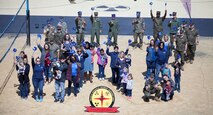 During the event there were activities for the whole family, food and an opportunity to create a human ribbon to recognize the Purple Ribbon Campaign, supporting Domestic Violence Awareness month. (Official USMC Photos by Sgt. Ryan M. Heintzelman)