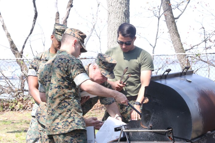 Chemical Biological Incident Response Force family readiness team, with the assistance of Marine Corps Community Services Henderson Hall, hosted a “Healthy Relationships” family day event aboard Naval Support Facility Indian Head, Md., April 17, 2018. During the event there were activities for the whole family, food and an opportunity to create a human ribbon to recognize the Purple Ribbon Campaign, supporting Domestic Violence Awareness month. (Official USMC Photos by Staff Sgt. Santiago G. Colon Jr.)