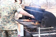 Chemical Biological Incident Response Force family readiness team, with the assistance of Marine Corps Community Services Henderson Hall, hosted a “Healthy Relationships” family day event aboard Naval Support Facility Indian Head, Md., April 17, 2018. During the event there were activities for the whole family, food and an opportunity to create a human ribbon to recognize the Purple Ribbon Campaign, supporting Domestic Violence Awareness month. (Official USMC Photos by Staff Sgt. Santiago G. Colon Jr.)
