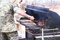 Chemical Biological Incident Response Force family readiness team, with the assistance of Marine Corps Community Services Henderson Hall, hosted a “Healthy Relationships” family day event aboard Naval Support Facility Indian Head, Md., April 17, 2018. During the event there were activities for the whole family, food and an opportunity to create a human ribbon to recognize the Purple Ribbon Campaign, supporting Domestic Violence Awareness month. (Official USMC Photos by Staff Sgt. Santiago G. Colon Jr.)