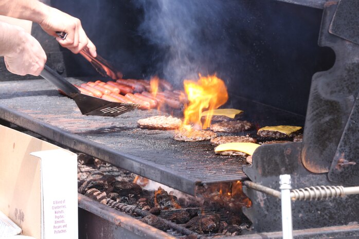 Chemical Biological Incident Response Force family readiness team, with the assistance of Marine Corps Community Services Henderson Hall, hosted a “Healthy Relationships” family day event aboard Naval Support Facility Indian Head, Md., April 17, 2018. During the event there were activities for the whole family, food and an opportunity to create a human ribbon to recognize the Purple Ribbon Campaign, supporting Domestic Violence Awareness month. (Official USMC Photos by Staff Sgt. Santiago G. Colon Jr.)