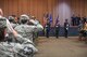 Col. Beth Makros assumes command of the 608th Air Operations Center, during a change of command ceremony at Barksdale Air Force Base, La., June 8, 2018.