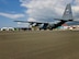 A 910th Air Wing C-130H Hercules from Youngstown, Ohio, flying more than 40 U.S. service members, equipment and supplies from Anderson Air Force Base, Guam, to Suai, Timor-Leste for Pacific Angel 18-1, sits on the flight line at Dili International Airport, June 6, 2018.