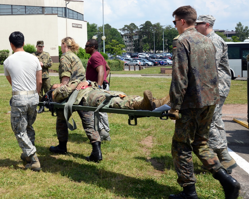 In an effort to advance combat readiness, the 86th Medical Group conducted Exercise Maroon Surge on Ramstein Air Base, Germany, June 4 through June 11.