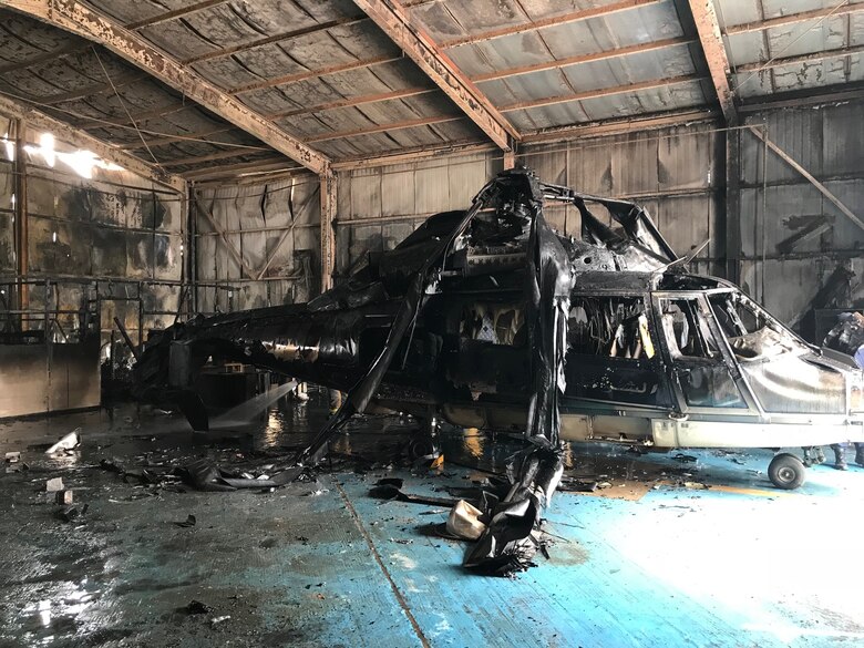 Multinational first responder’s extinguish fire