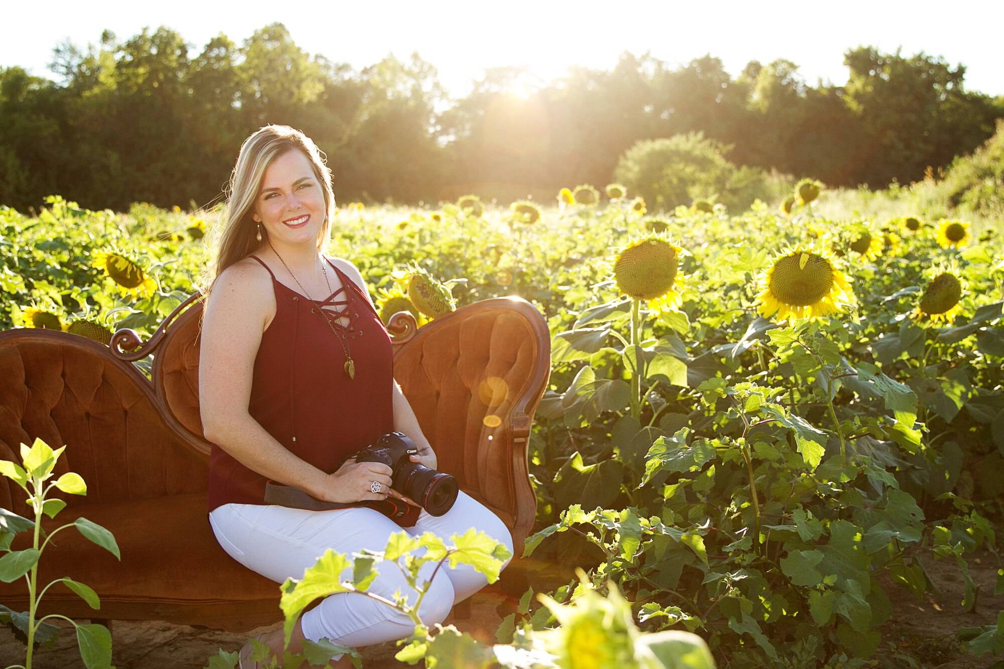 Tech. Sgt. Elisabeth Gelhar, a photojournalist assigned to the 178th Public Affairs, poses for a photo in Yellow Springs, Ohio. Gelhar owns her own photo business and has a passion for photography. (Courtesy photo)